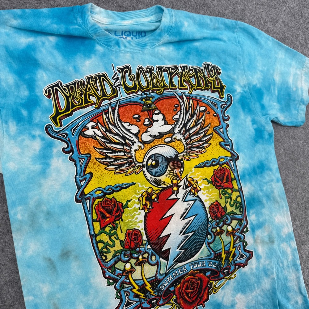Grateful Dead & Company 2022 Summer Tour T-Shirt Mens Large Tie Dye Double Sided